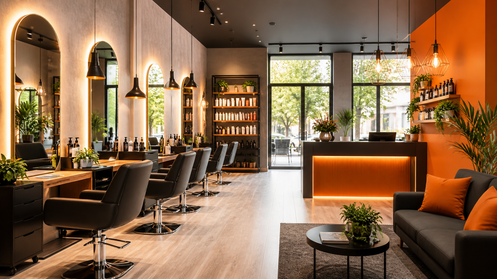 Modern salon interior